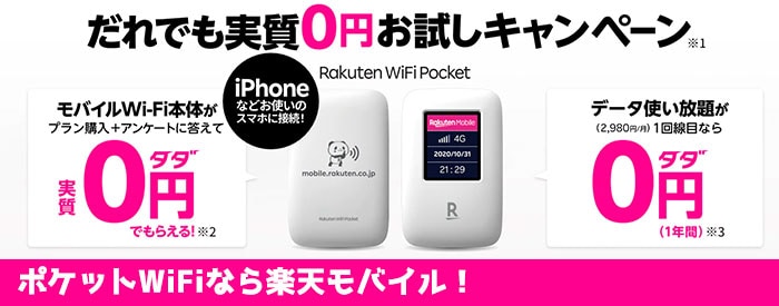 Pocket 楽天 wifi